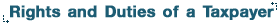 Rights and Duties of a Taxpayer